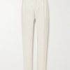 City Slim-Fit Tapered Pleated Double-Faced Cotton Trousers