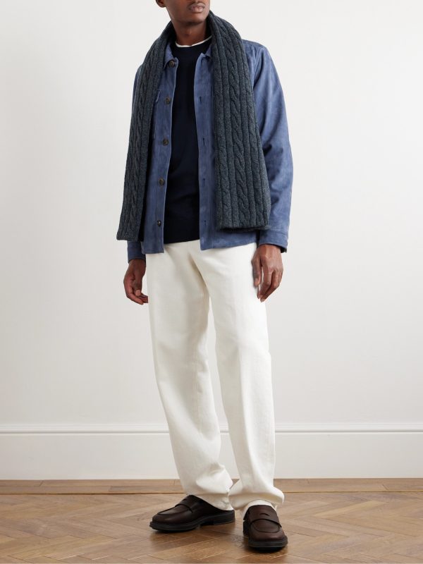 Cashmere, Virgin Wool and Silk-Blend Sweater - OU Cashmere, Virgin Wool and Silk-Blend Sweater - OU