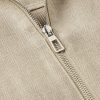 Herringbone and Waffle-Knit Linen Bomber Jacket - CU Herringbone and Waffle-Knit Linen Bomber Jacket - CU