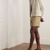 Herringbone and Waffle-Knit Linen Bomber Jacket - OU Herringbone and Waffle-Knit Linen Bomber Jacket - OU