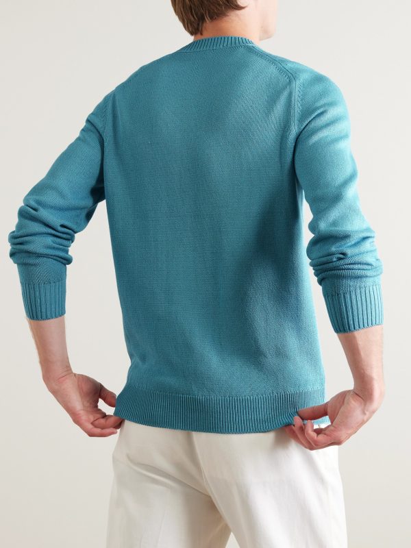 Cotton and Silk-Blend Sweater - BK Cotton and Silk-Blend Sweater - BK