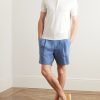 Straight-Leg Pleated Linen Bermuda Shorts - OU Straight-Leg Pleated Linen Bermuda Shorts - OU