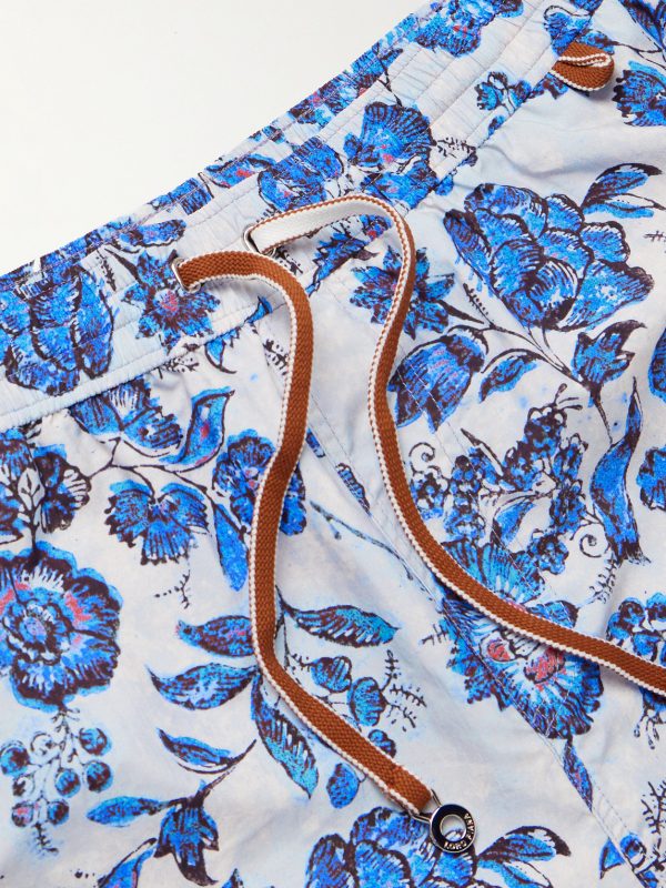 Straight-Leg Mid-Length Floral-Print Swim Shorts - E1 Straight-Leg Mid-Length Floral-Print Swim Shorts - E1