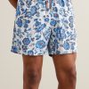 Straight-Leg Mid-Length Floral-Print Swim Shorts - OU Straight-Leg Mid-Length Floral-Print Swim Shorts - OU