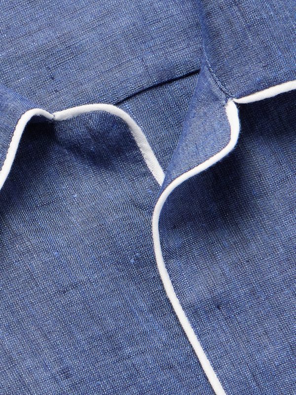 Camp-Collar Slub Linen Shirt - CU Camp-Collar Slub Linen Shirt - CU