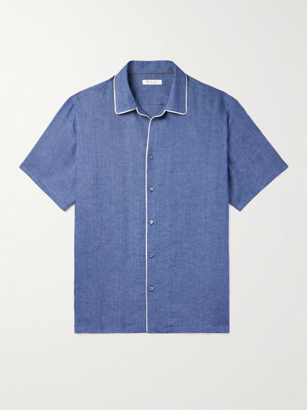 Camp-Collar Slub Linen Shirt Camp-Collar Slub Linen Shirt