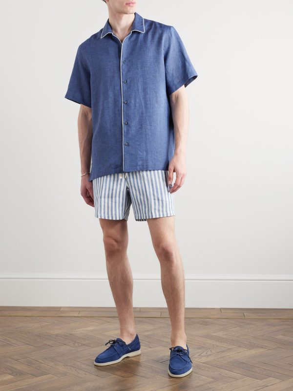 Camp-Collar Slub Linen Shirt - OU Camp-Collar Slub Linen Shirt - OU