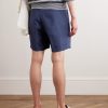 Honiara Straight-Leg Pleated Linen Bermuda Shorts - BK Honiara Straight-Leg Pleated Linen Bermuda Shorts - BK