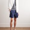 Honiara Straight-Leg Pleated Linen Bermuda Shorts - OU Honiara Straight-Leg Pleated Linen Bermuda Shorts - OU