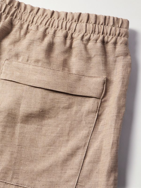 Arizona Straight-Leg Linen Drawstring Bermuda Shorts - CU Arizona Straight-Leg Linen Drawstring Bermuda Shorts - CU