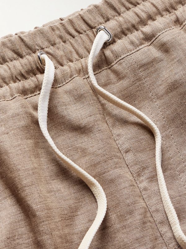 Arizona Straight-Leg Linen Drawstring Bermuda Shorts - E1 Arizona Straight-Leg Linen Drawstring Bermuda Shorts - E1