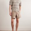 Arizona Straight-Leg Linen Drawstring Bermuda Shorts - OU Arizona Straight-Leg Linen Drawstring Bermuda Shorts - OU