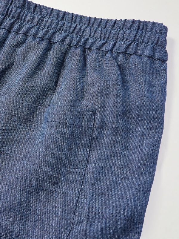 Hierai Straight-Leg Linen Drawstring Trousers - CU Hierai Straight-Leg Linen Drawstring Trousers - CU