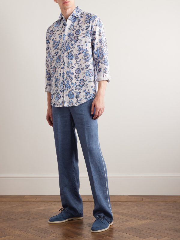 Hierai Straight-Leg Linen Drawstring Trousers - OU Hierai Straight-Leg Linen Drawstring Trousers - OU