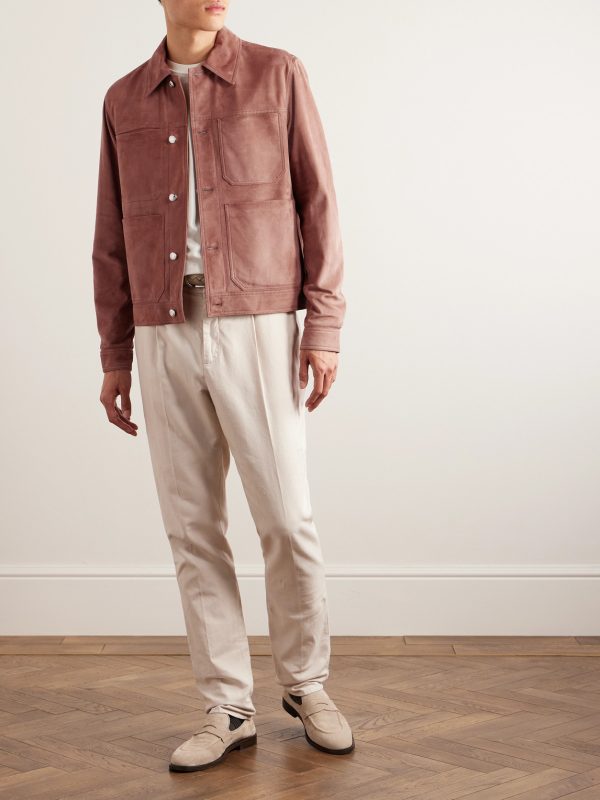 Slim-Fit Suede Jacket - OU