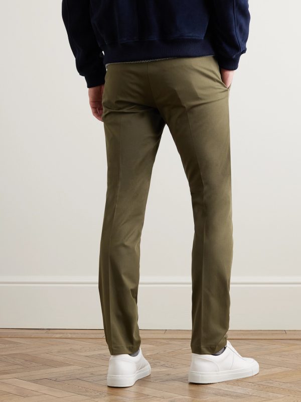 Tapered Organic-Cotton Twill Trousers - BK Tapered Organic-Cotton Twill Trousers - BK