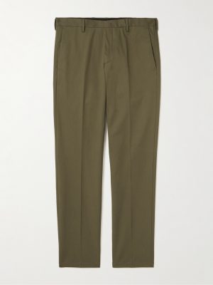 Tapered Organic-Cotton Twill Trousers Tapered Organic-Cotton Twill Trousers