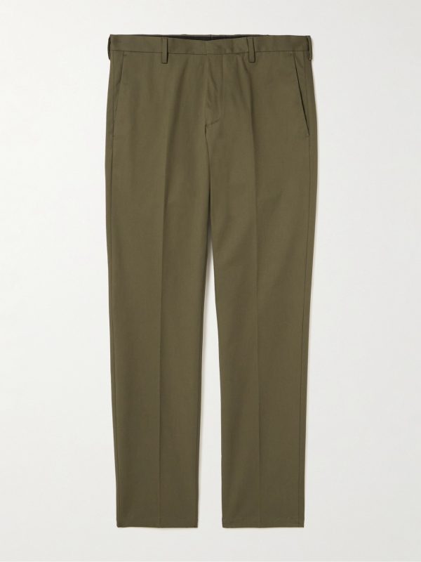 Tapered Organic-Cotton Twill Trousers Tapered Organic-Cotton Twill Trousers