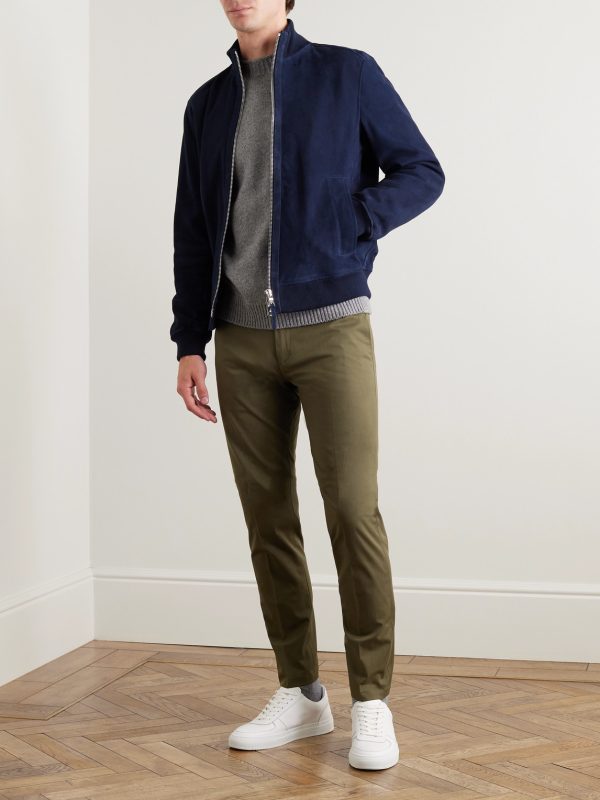 Tapered Organic-Cotton Twill Trousers - OU Tapered Organic-Cotton Twill Trousers - OU