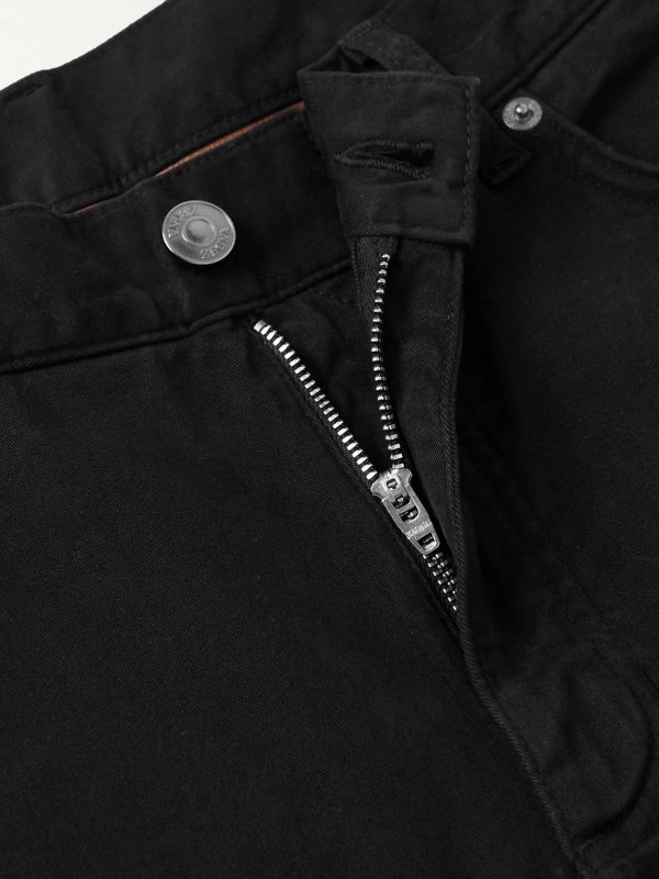 Slim-Fit Brushed Cotton-Blend Trousers - E1 Slim-Fit Brushed Cotton-Blend Trousers - E1