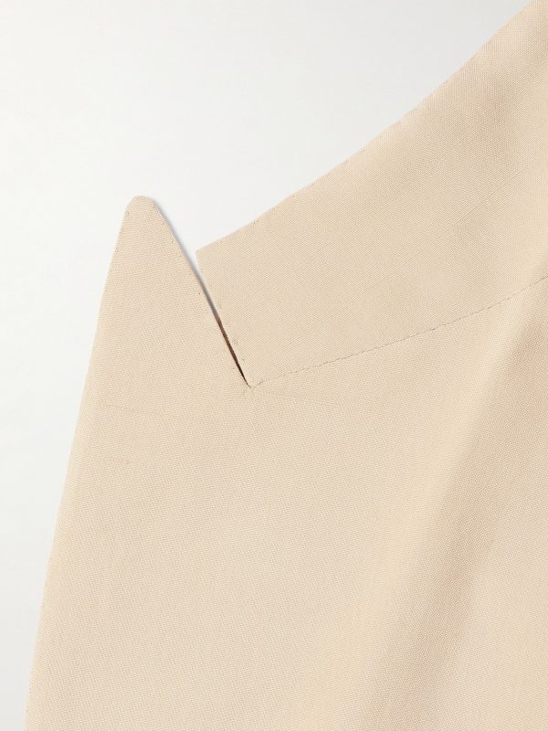 Slim-Fit Double-Breasted Silk-Shantung Suit - E1 Slim-Fit Double-Breasted Silk-Shantung Suit - E1
