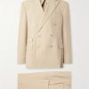 Slim-Fit Double-Breasted Silk-Shantung Suit Slim-Fit Double-Breasted Silk-Shantung Suit