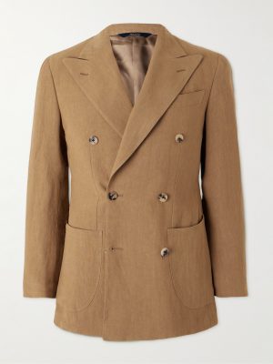 Double-Breasted Silk Blazer Double-Breasted Silk Blazer