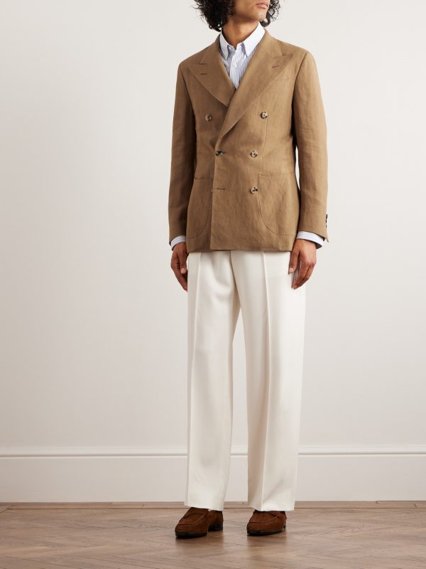 Double-Breasted Silk Blazer - OU