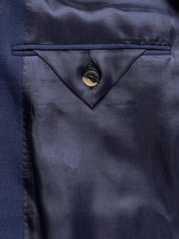 Double-Breasted Linen and Wool-Blend Blazer - E2