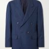 Double-Breasted Linen and Wool-Blend Blazer