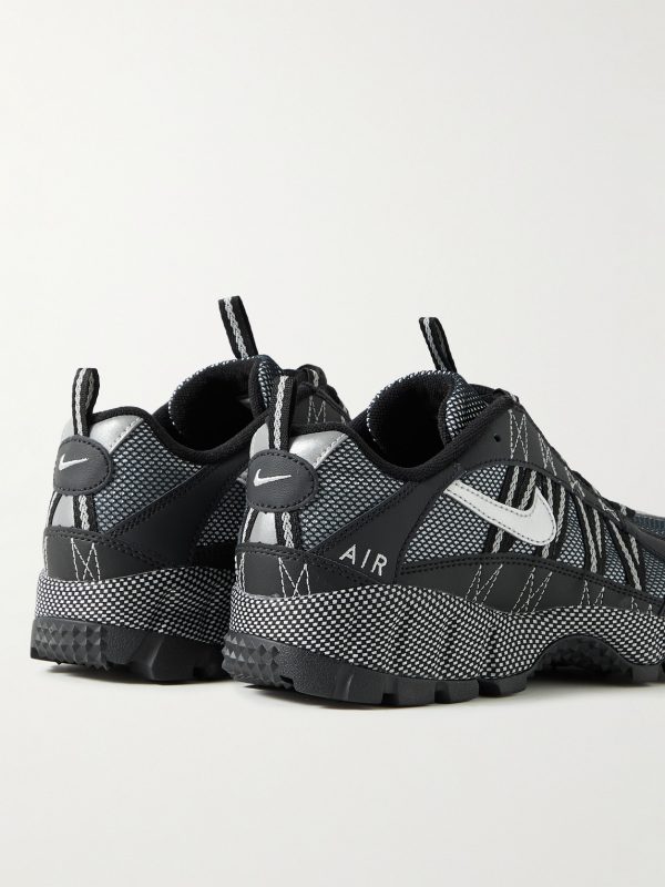 Air Humara QS Leather-Trimmed Mesh Sneakers - BK