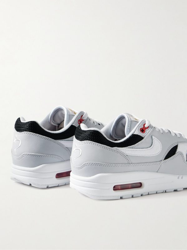 Air Max 1 Suede, Mesh and Textured-Leather Sneakers - BK Air Max 1 Suede, Mesh and Textured-Leather Sneakers - BK
