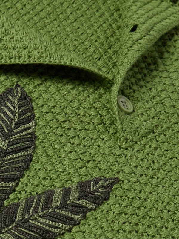 + Paula's Ibiza Embroidered Crocheted Cotton Polo Shirt - CU