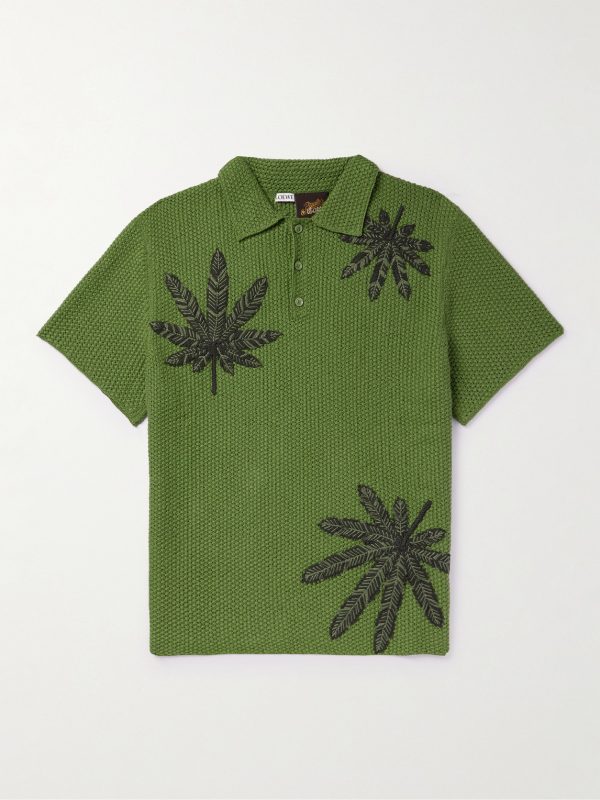 + Paula's Ibiza Embroidered Crocheted Cotton Polo Shirt