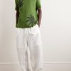 + Paula's Ibiza Embroidered Crocheted Cotton Polo Shirt - OU