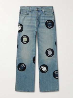 Appliquéd Wide-Leg Jeans Appliquéd Wide-Leg Jeans