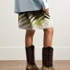 Straight-Leg Printed Shell Drawstring Shorts - BK Straight-Leg Printed Shell Drawstring Shorts - BK