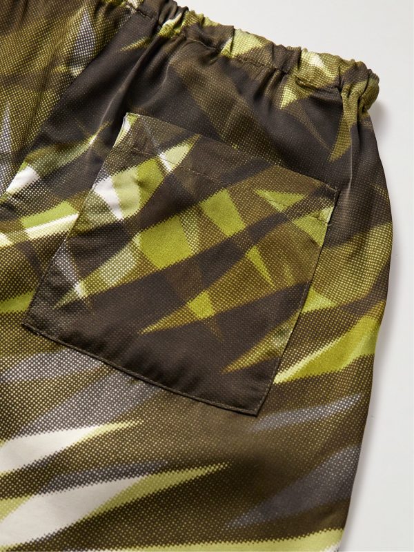 Straight-Leg Printed Shell Drawstring Shorts - CU Straight-Leg Printed Shell Drawstring Shorts - CU