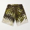 Straight-Leg Printed Shell Drawstring Shorts Straight-Leg Printed Shell Drawstring Shorts