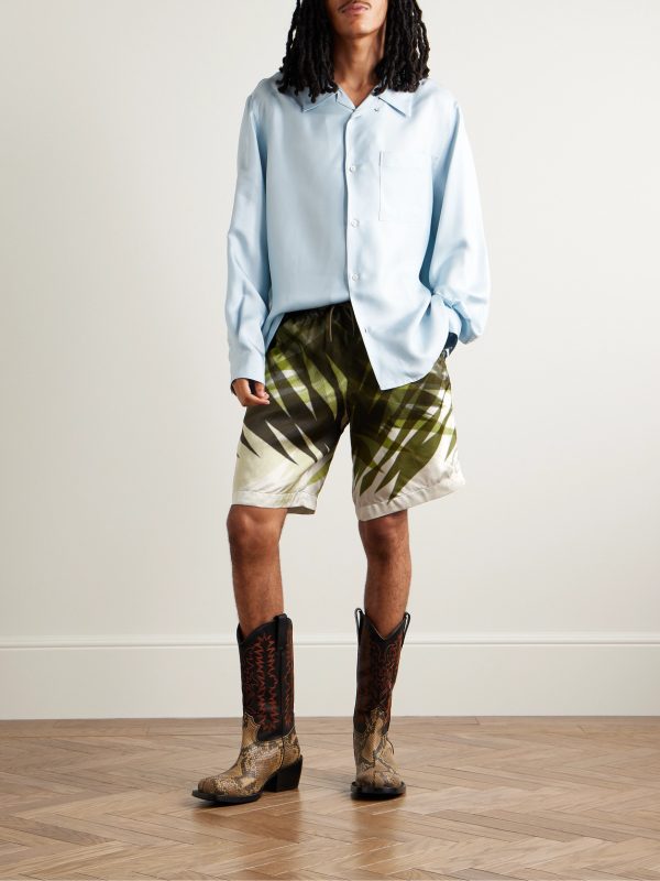 Straight-Leg Printed Shell Drawstring Shorts - OU Straight-Leg Printed Shell Drawstring Shorts - OU