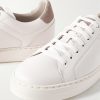 Suede-Trimmed Full-Grain Leather Sneakers - CU Suede-Trimmed Full-Grain Leather Sneakers - CU