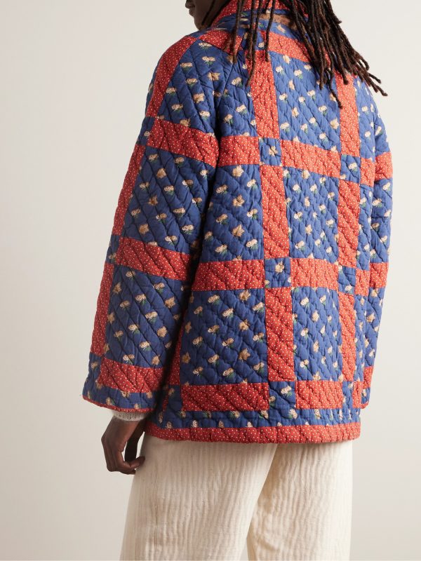 Sheepfold Quilted Padded Printed Cotton Jacket - BK Sheepfold Quilted Padded Printed Cotton Jacket - BK