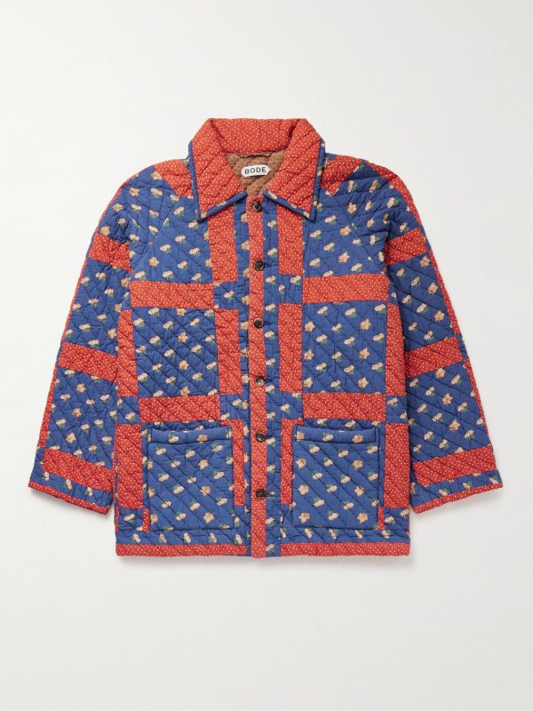 Sheepfold Quilted Padded Printed Cotton Jacket Sheepfold Quilted Padded Printed Cotton Jacket