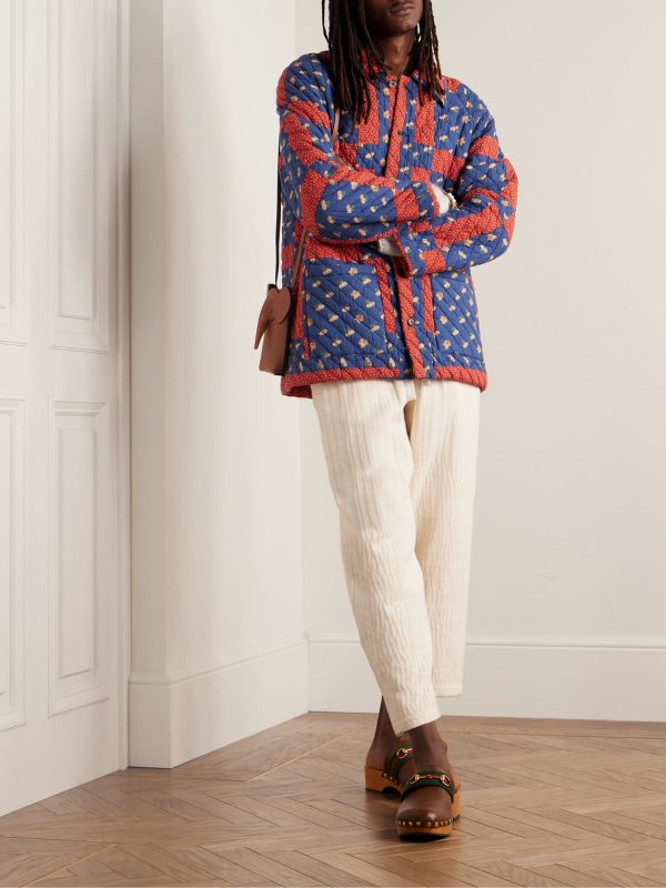 Sheepfold Quilted Padded Printed Cotton Jacket - OU Sheepfold Quilted Padded Printed Cotton Jacket - OU