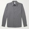 Pinstriped Cotton and Wool-Blend Shirt Pinstriped Cotton and Wool-Blend Shirt