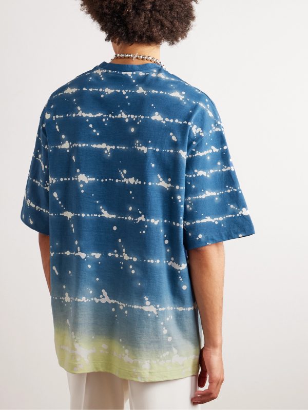Oversized Ombré Printed Cotton-Jersey T-Shirt - BK Oversized Ombré Printed Cotton-Jersey T-Shirt - BK