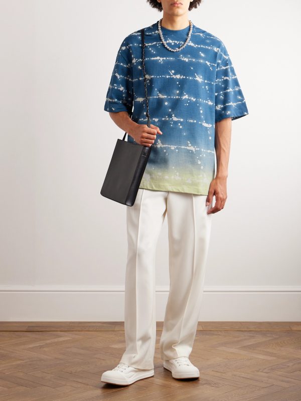 Oversized Ombré Printed Cotton-Jersey T-Shirt - OU Oversized Ombré Printed Cotton-Jersey T-Shirt - OU