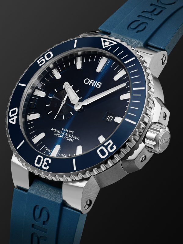 Aquis Small Second Date Automatic 45.5mm Stainless Steel and Rubber Watch, Ref. No. 01 743 7733 4155-07 4 24 69EB - FR Aquis Small Second Date Automatic 45.5mm Stainless Steel and Rubber Watch, Ref. No. 01 743 7733 4155-07 4 24 69EB - FR