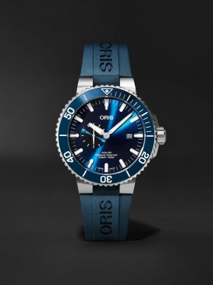 Aquis Small Second Date Automatic 45.5mm Stainless Steel and Rubber Watch, Ref. No. 01 743 7733 4155-07 4 24 69EB Aquis Small Second Date Automatic 45.5mm Stainless Steel and Rubber Watch, Ref. No. 01 743 7733 4155-07 4 24 69EB