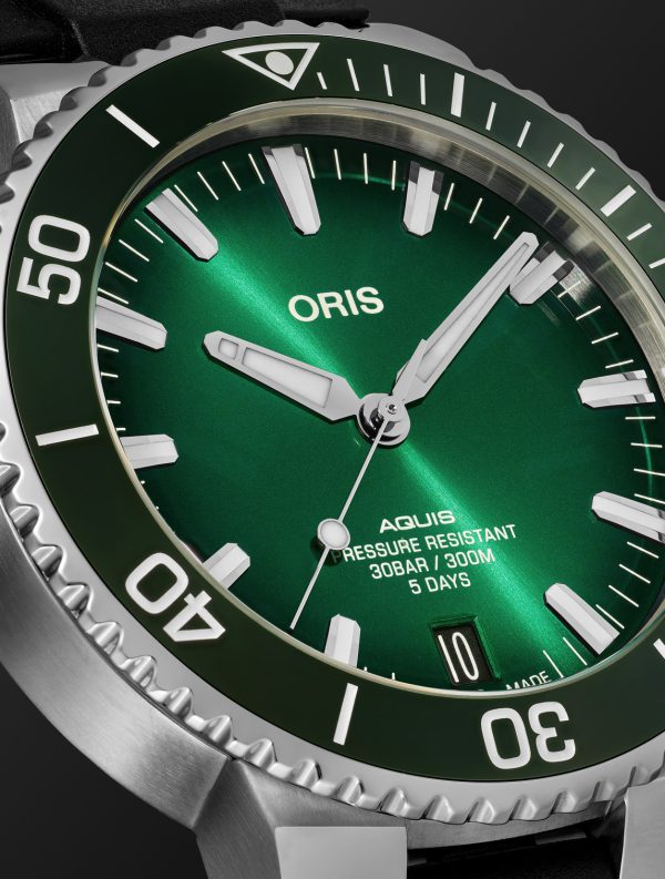 Aquis Automatic 43.5mm Stainless Steel and Rubber Watch, Ref. No. 01 400 7763 4157-07 4 24 74EB - CU Aquis Automatic 43.5mm Stainless Steel and Rubber Watch, Ref. No. 01 400 7763 4157-07 4 24 74EB - CU